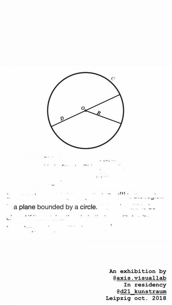 Ausstellung: A plane bounded by a circle, 2018, Glasfabrik Leutzsch